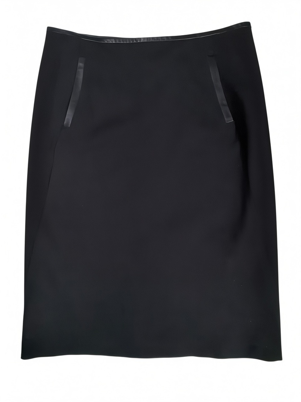 NWT Vince Black Mini Skirt Size 8 Stretch Knit Pocket Trim Quiet Luxury